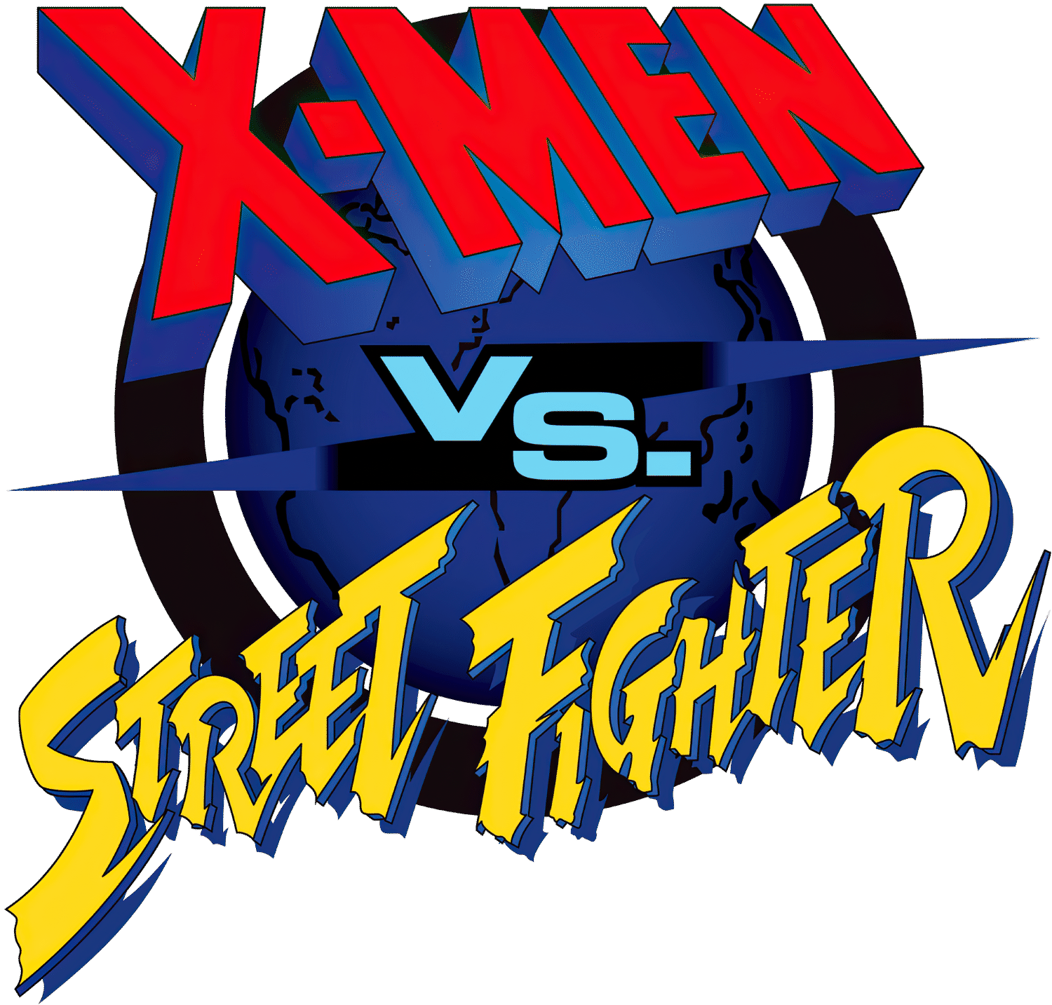 X-men vs Street Fighter logo for Playstation